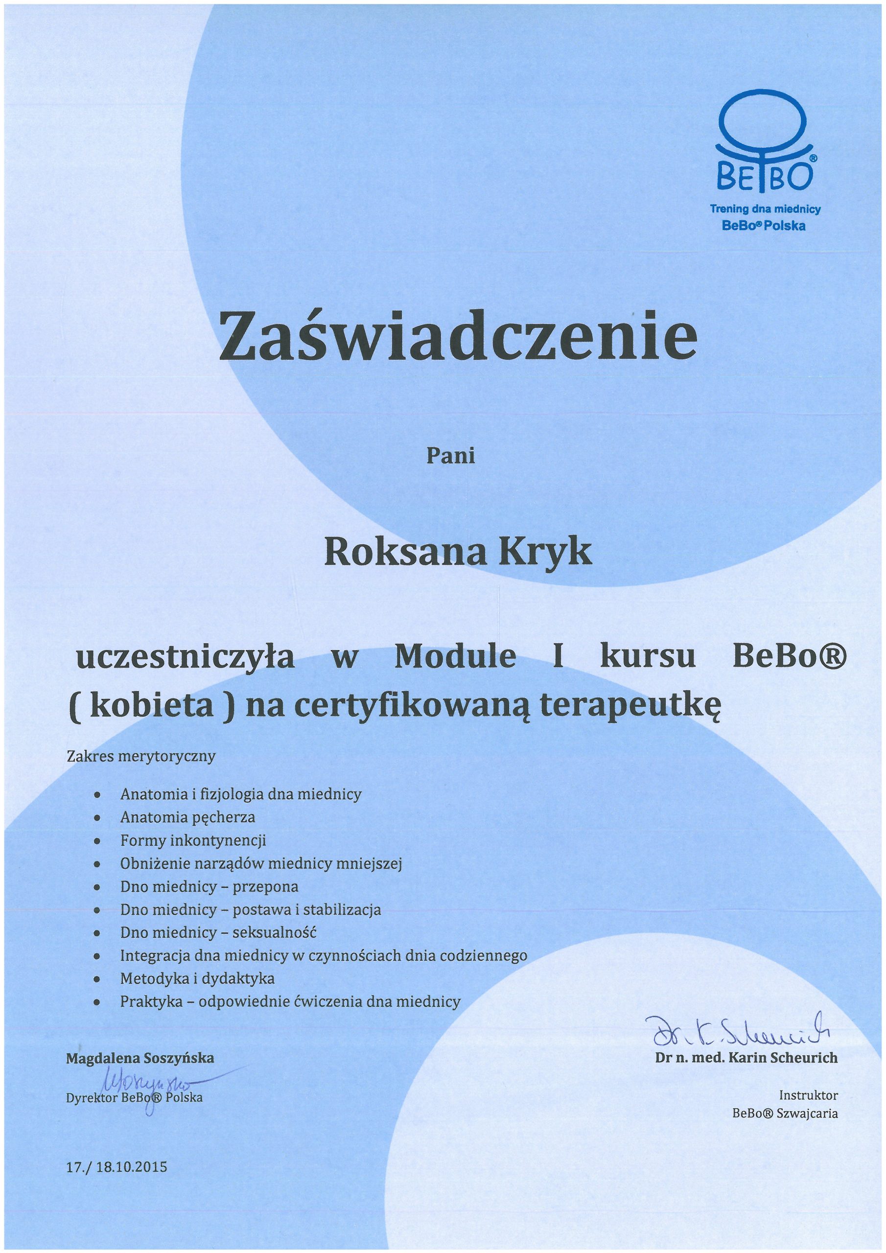 certyfikat kurs